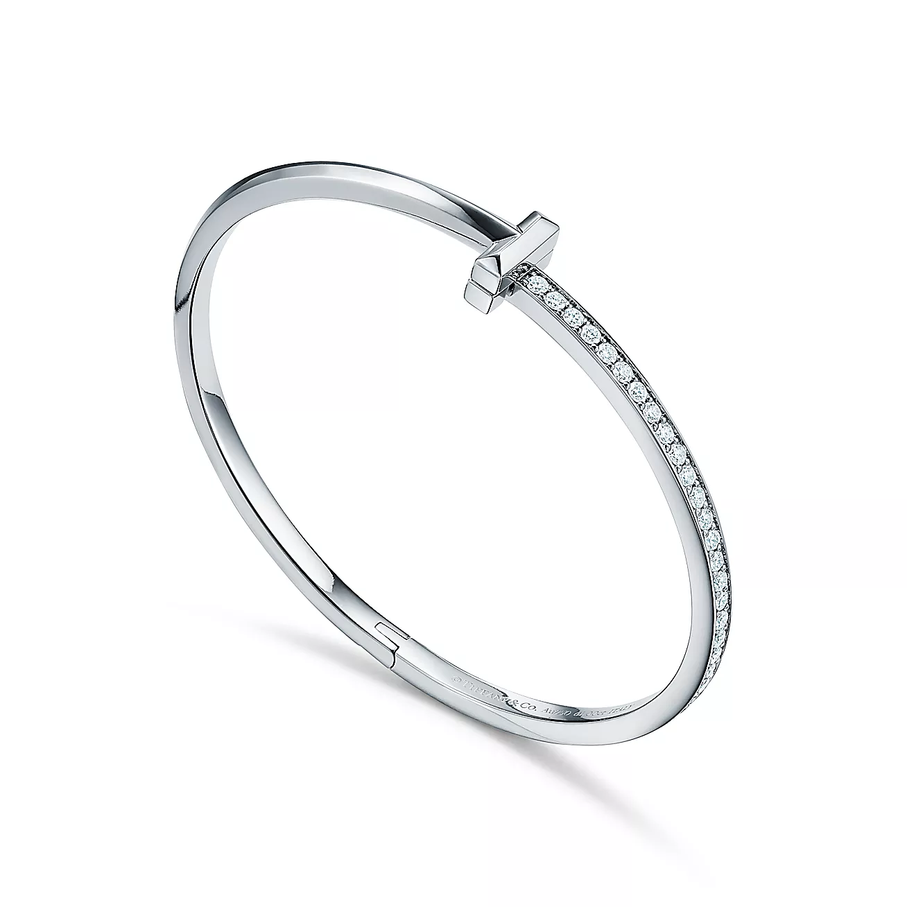 T1 Narrow Diamond Hinged Bangle